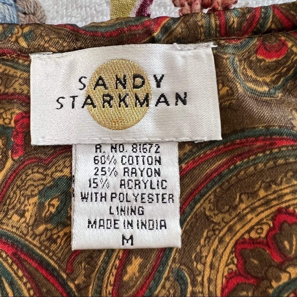 Sandy Starkman Women's  Multi Color Button Down Sweater Knitted Jacket - Picture 4 of 10